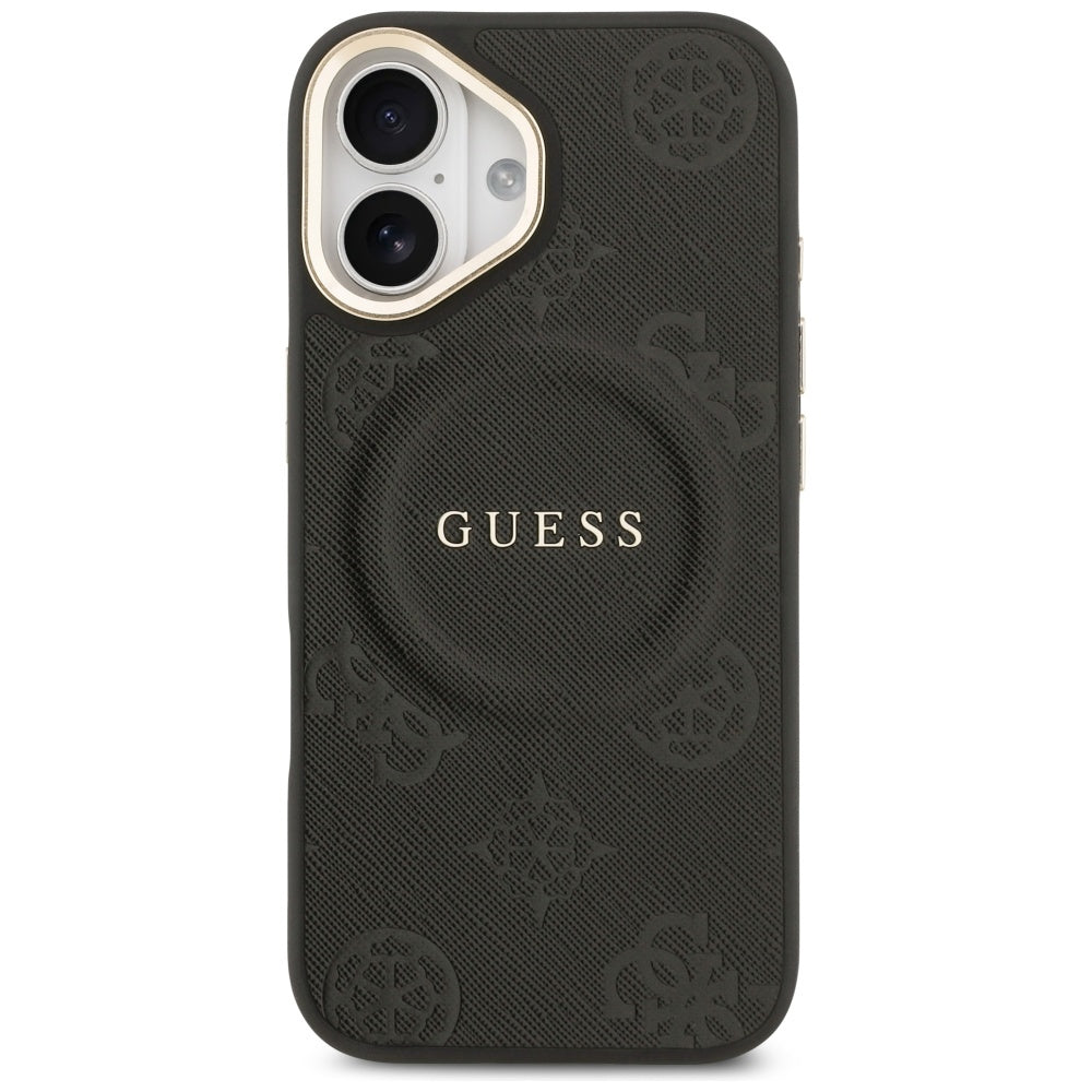 MagSafe hoesje voor Apple iPhone 17, Guess, Peony Hot Stamp, Zwart