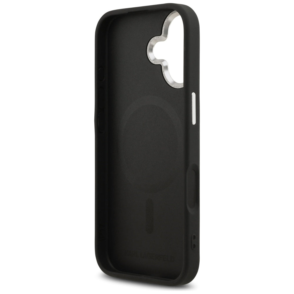 MagSafe Case for Apple iPhone 17, Karl Lagerfeld, Choupette Pin, Black