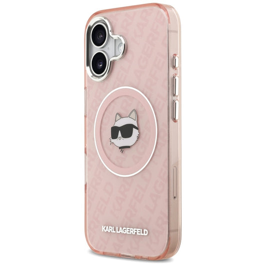 MagSafe hoesje voor Apple iPhone 17, Karl Lagerfeld, IML Choupette's Head, Roze