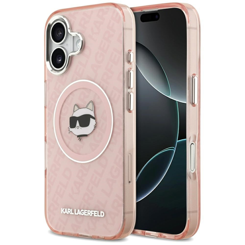 MagSafe hoesje voor Apple iPhone 17, Karl Lagerfeld, IML Choupette's Head, Roze