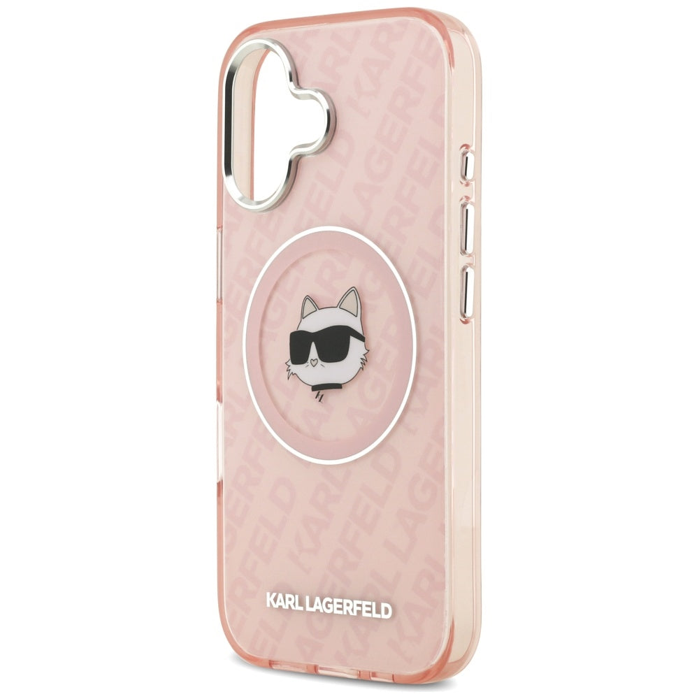 MagSafe hoesje voor Apple iPhone 17, Karl Lagerfeld, IML Choupette's Head, Roze