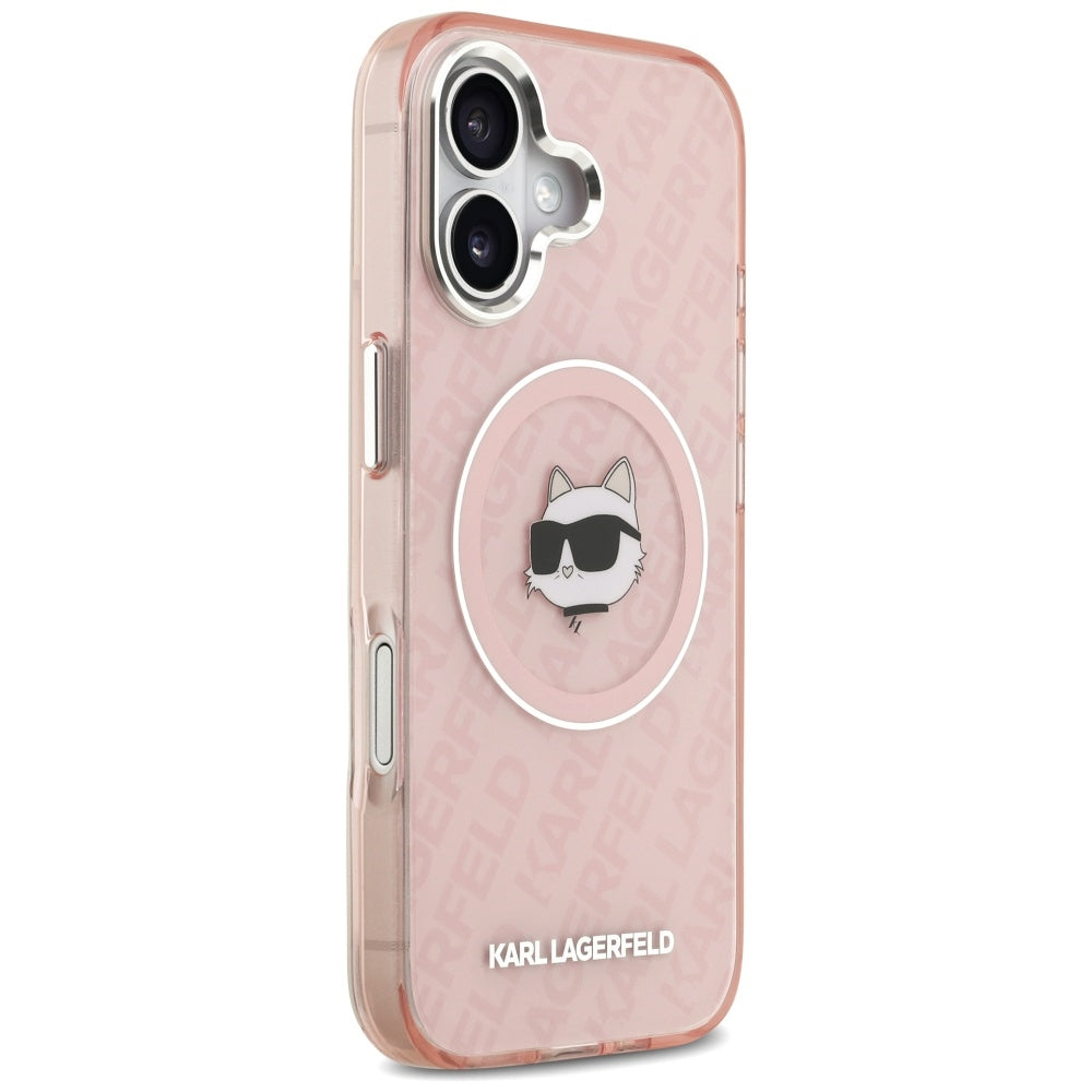 MagSafe hoesje voor Apple iPhone 17, Karl Lagerfeld, IML Choupette's Head, Roze