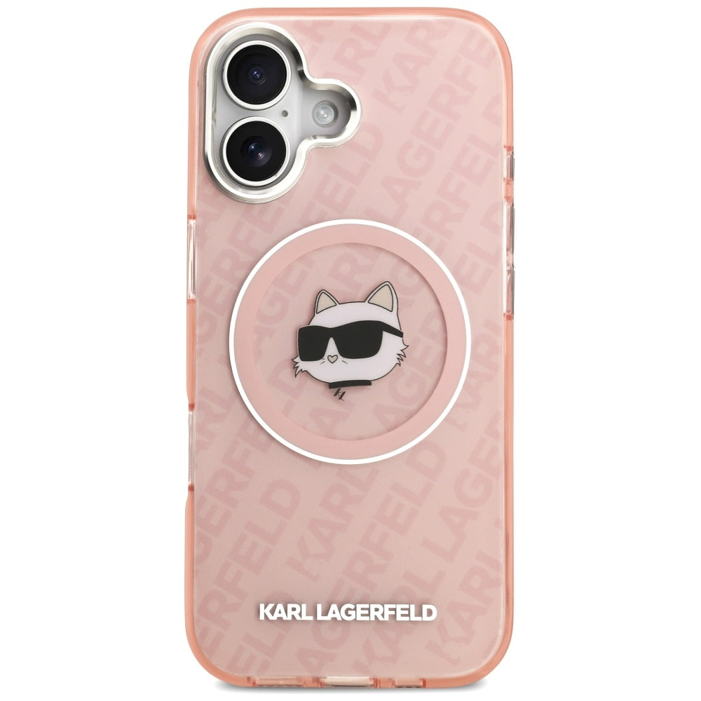 MagSafe hoesje voor Apple iPhone 17, Karl Lagerfeld, IML Choupette's Head, Roze