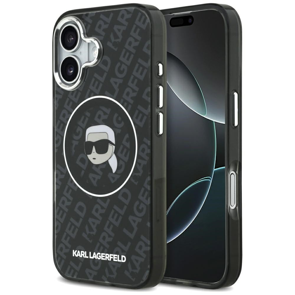 MagSafe hoes voor Apple iPhone 17, Karl Lagerfeld, IML Karl's Head, Zwart