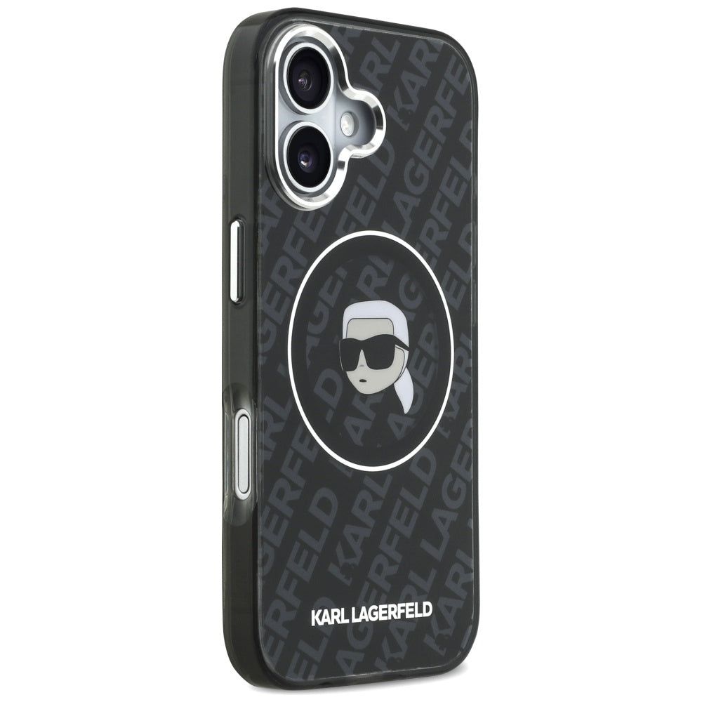 MagSafe hoes voor Apple iPhone 17, Karl Lagerfeld, IML Karl's Head, Zwart
