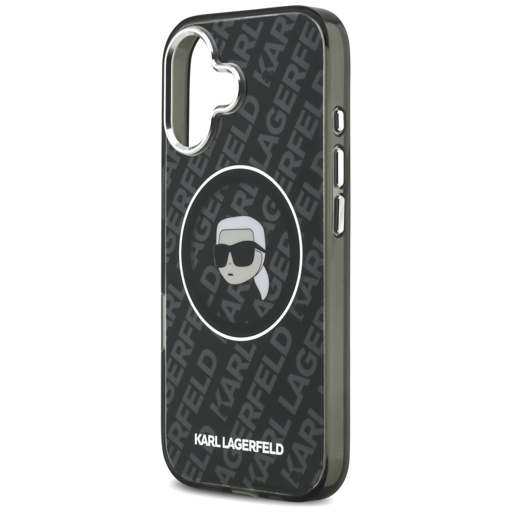 MagSafe hoes voor Apple iPhone 17, Karl Lagerfeld, IML Karl's Head, Zwart