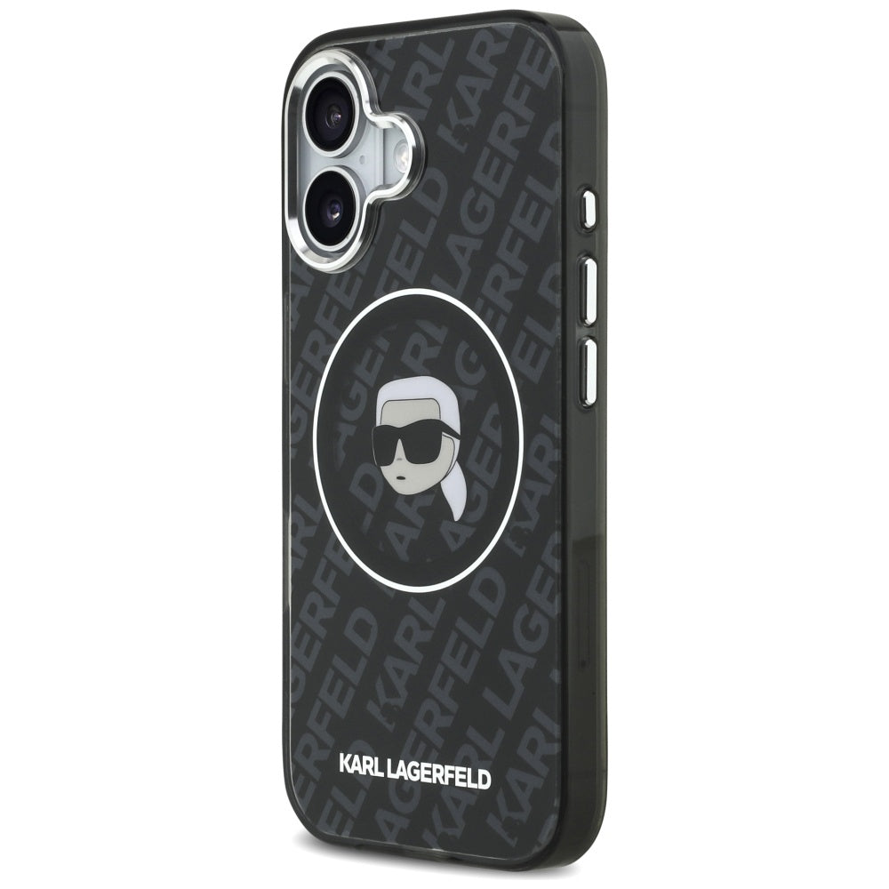 MagSafe hoes voor Apple iPhone 17, Karl Lagerfeld, IML Karl's Head, Zwart