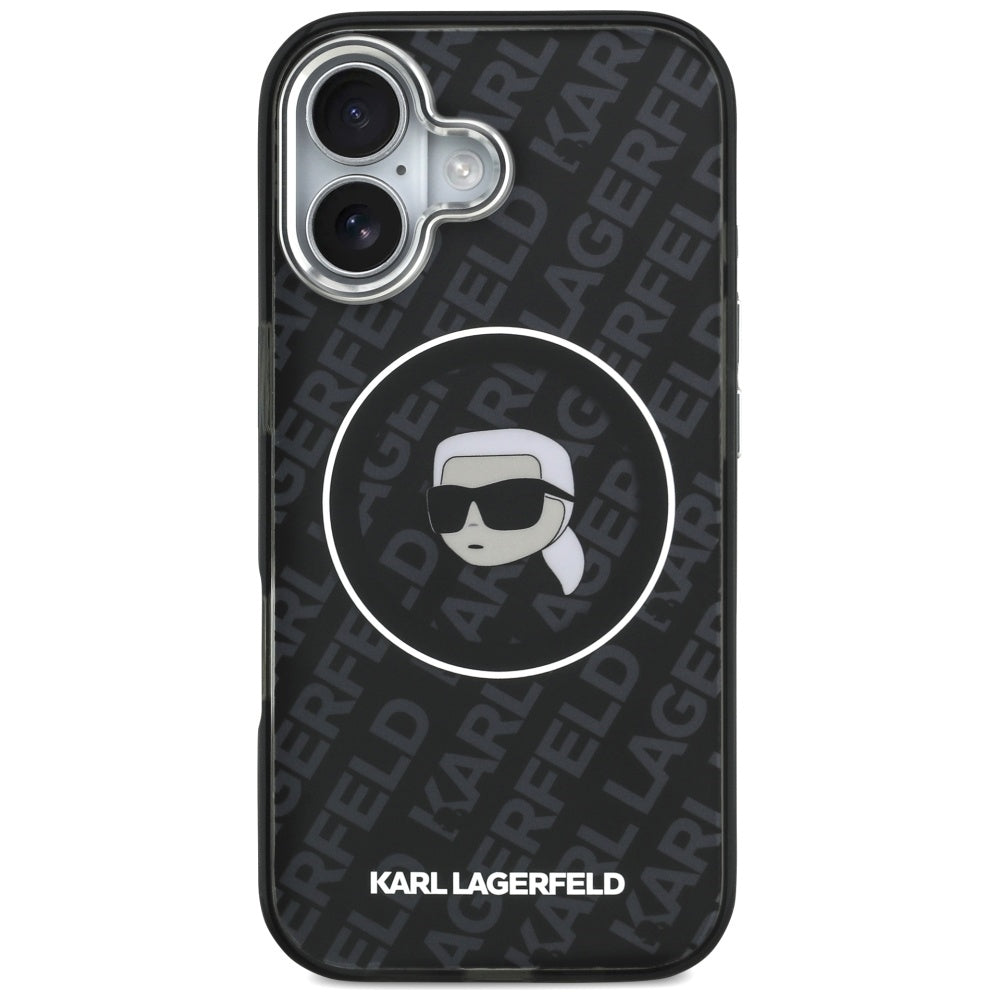 MagSafe hoes voor Apple iPhone 17, Karl Lagerfeld, IML Karl's Head, Zwart