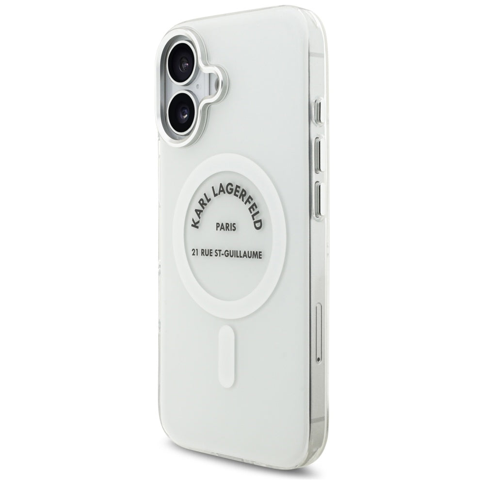 MagSafe Case for Apple iPhone 17, Karl Lagerfeld, IML Logo RSG, Transparent