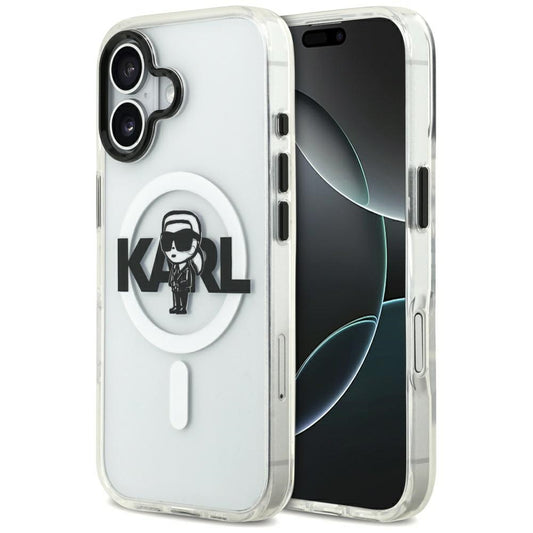 MagSafe hoesje voor Apple iPhone 17, Karl Lagerfeld, IML Sketch Logo Karl, Transparant