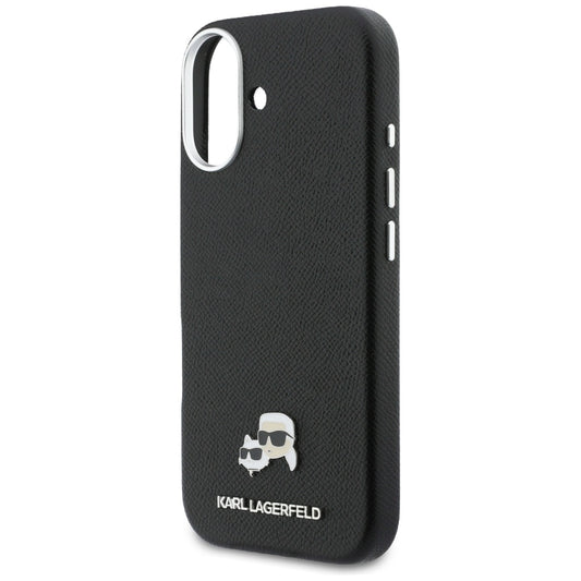 MagSafe hoes voor Apple iPhone 17, Karl Lagerfeld, Karl & Choupette Head's Pin, Zwart