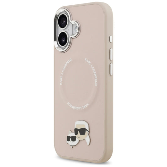 MagSafe hoesje voor Apple iPhone 17, Karl Lagerfeld, Karl & Choupette Pins, Roze