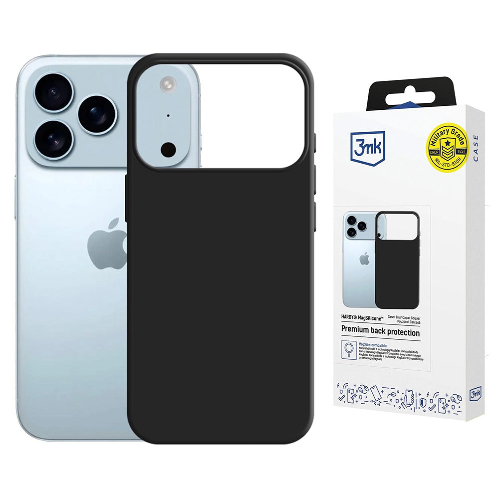 MagSafe hoes voor Apple iPhone 17 Pro, 3MK, Hardy, Zwart