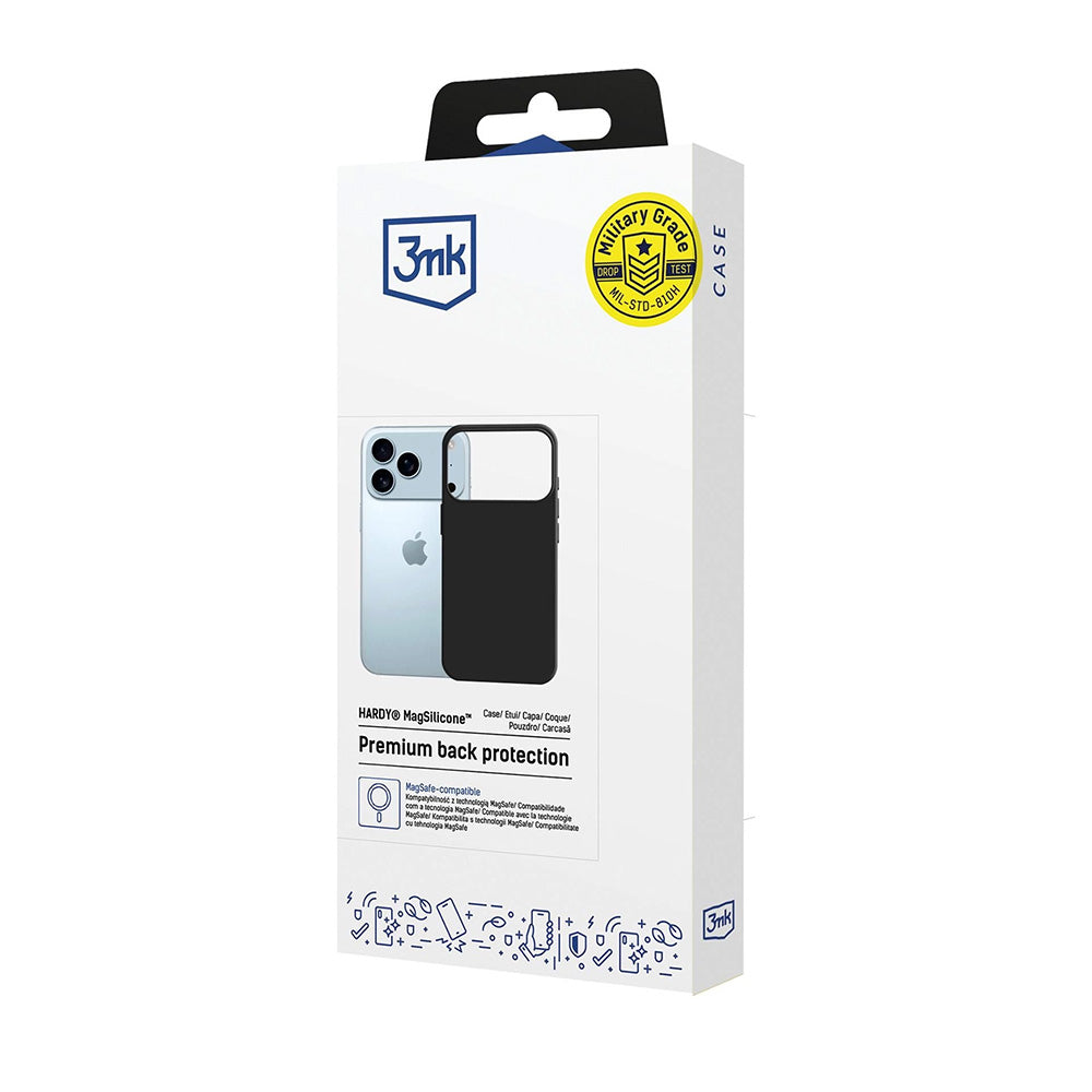 MagSafe hoes voor Apple iPhone 17 Pro, 3MK, Hardy, Zwart