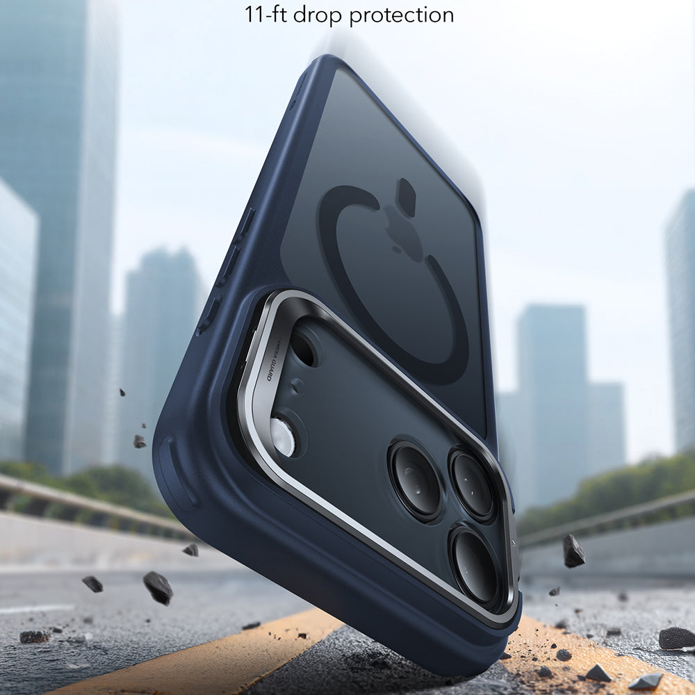 MagSafe hoesje voor Apple iPhone 17 Pro, ESR, Classic Hybrid Kickstand, Satijnblauw