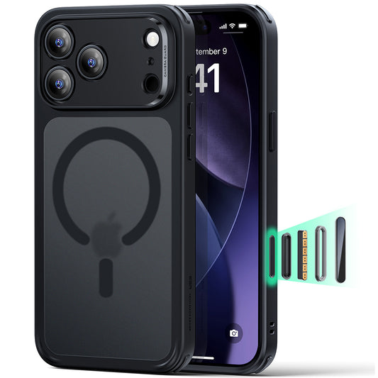 MagSafe hoes voor Apple iPhone 17 Pro, ESR, Classic Hybrid, Satijnzwart