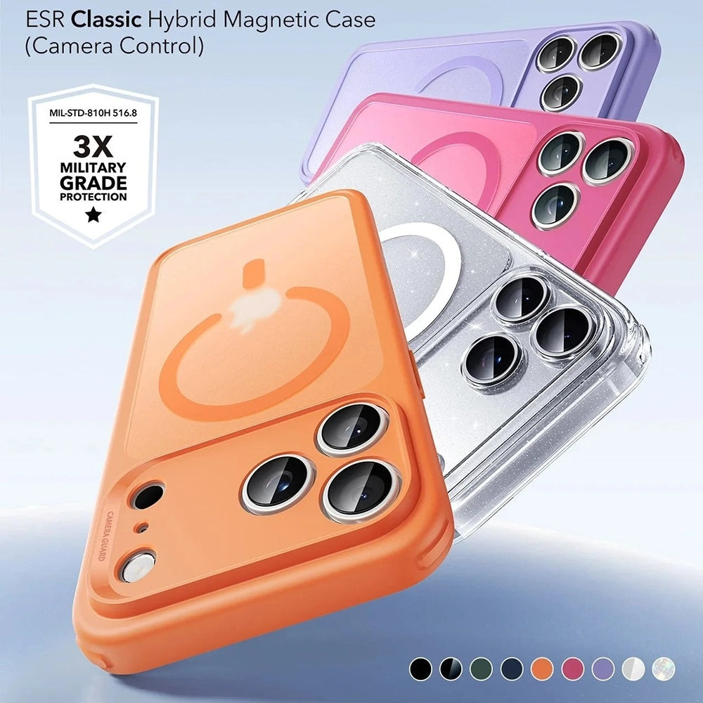 MagSafe hoes voor Apple iPhone 17 Pro, ESR, Classic Hybrid, Satijn Oranje
