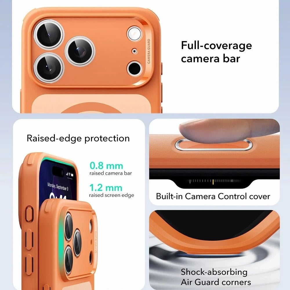 MagSafe hoes voor Apple iPhone 17 Pro, ESR, Classic Hybrid, Satijn Oranje