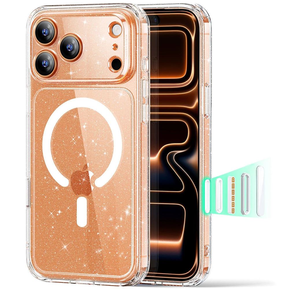 MagSafe hoes voor Apple iPhone 17 Pro, ESR, Classic Hybrid Shimmer, Transparant
