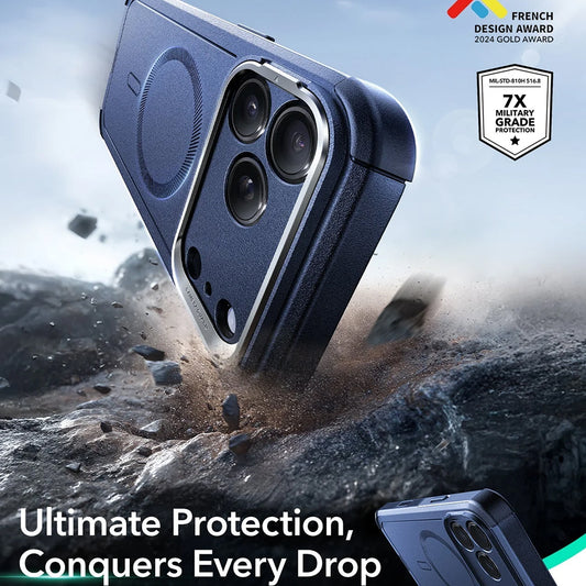 MagSafe Case for Apple iPhone 17 Pro, ESR, Cyber Armor Kickstand, Blue