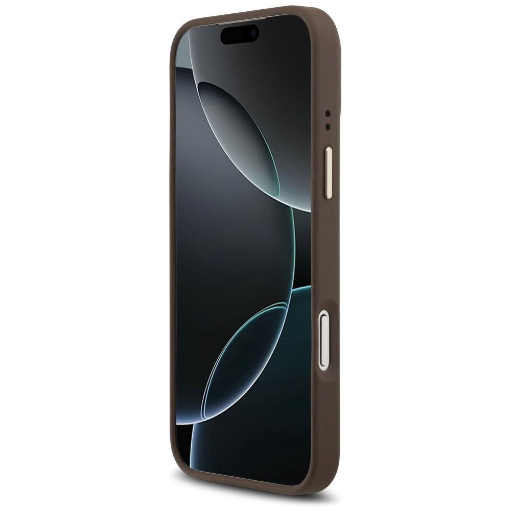 MagSafe hoesje voor Apple iPhone 17 Pro, Guess, 4G Classic, Bruin