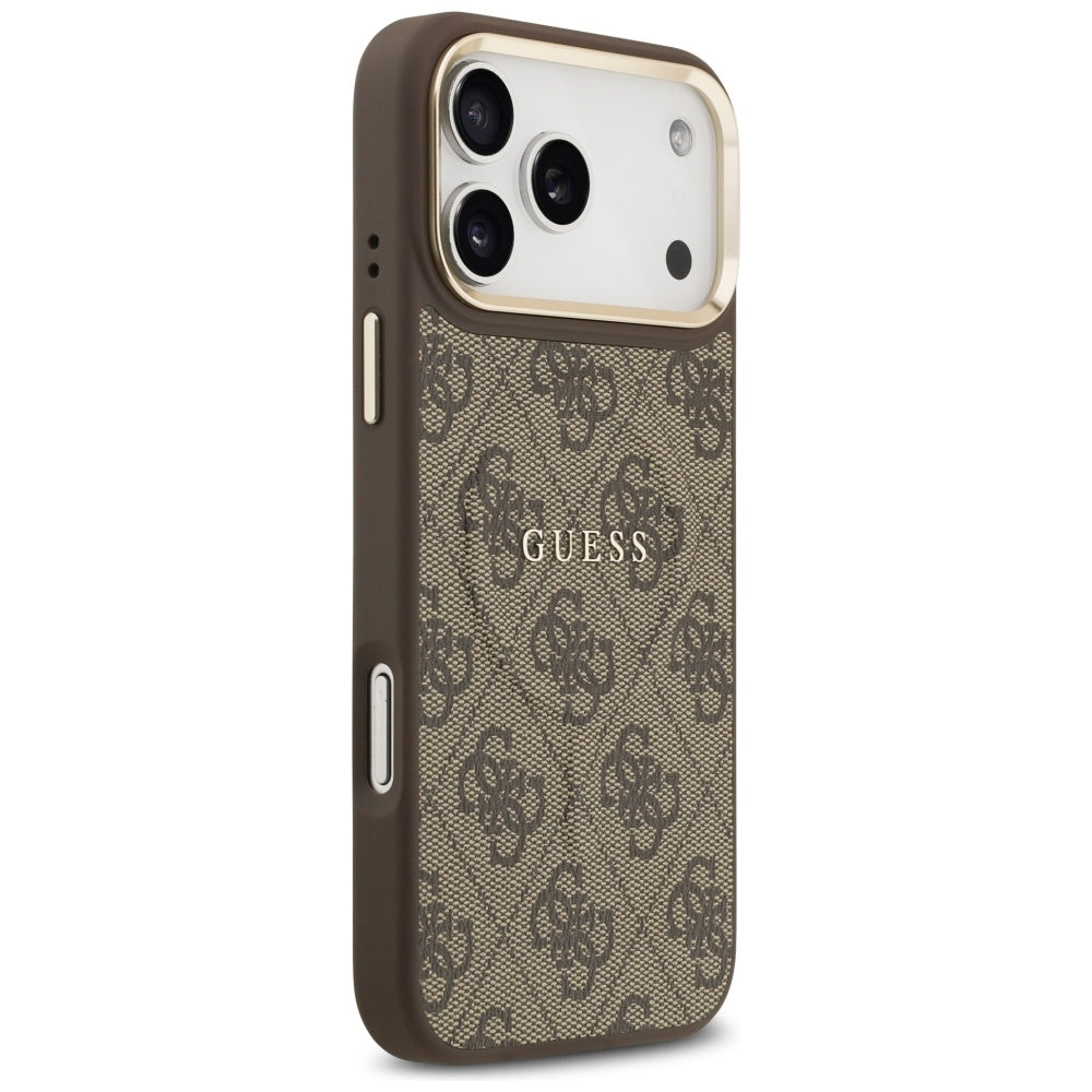 MagSafe hoesje voor Apple iPhone 17 Pro, Guess, 4G Classic, Bruin