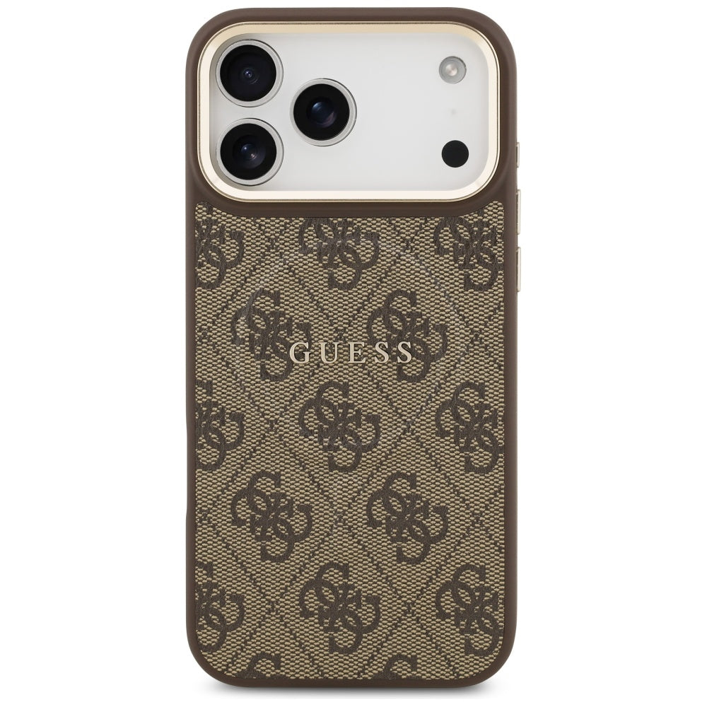 MagSafe hoesje voor Apple iPhone 17 Pro, Guess, 4G Classic, Bruin