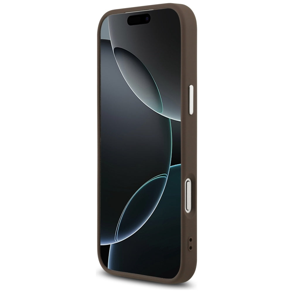 MagSafe hoesje voor Apple iPhone 17 Pro, Guess, Classic Logo, Bruin