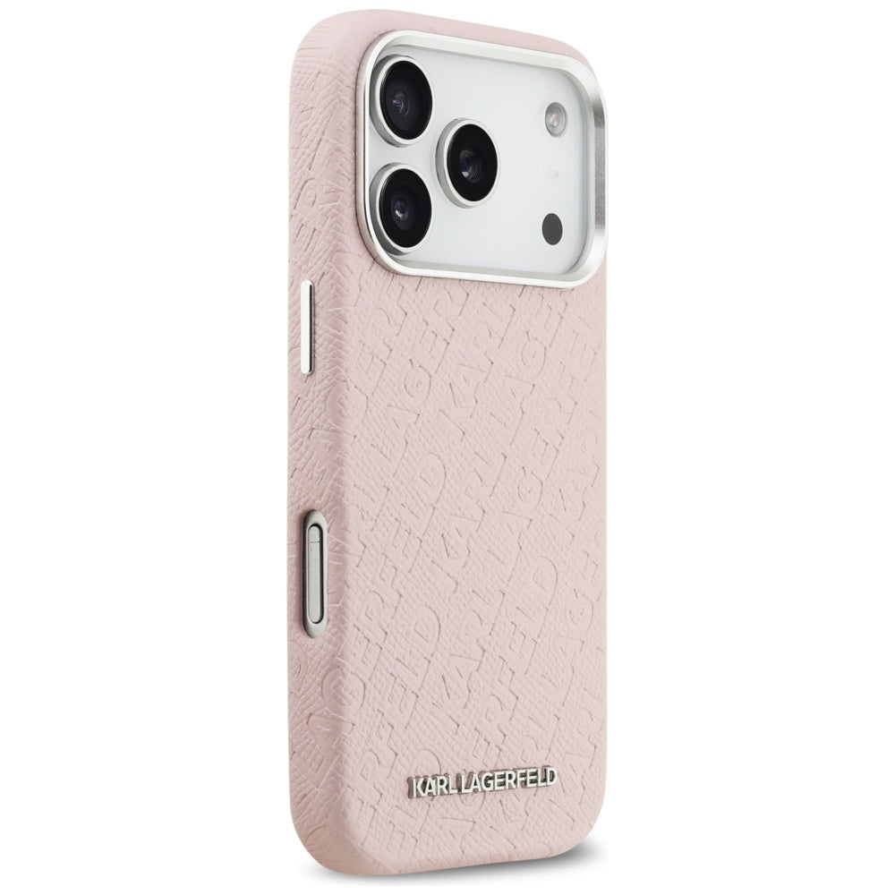 MagSafe Case for Apple iPhone 17 Pro, Karl Lagerfeld, FW Stamped Karl, Pink