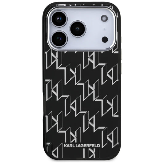 MagSafe hoesje voor Apple iPhone 17 Pro, Karl Lagerfeld, IML KL Monogram, Zwart