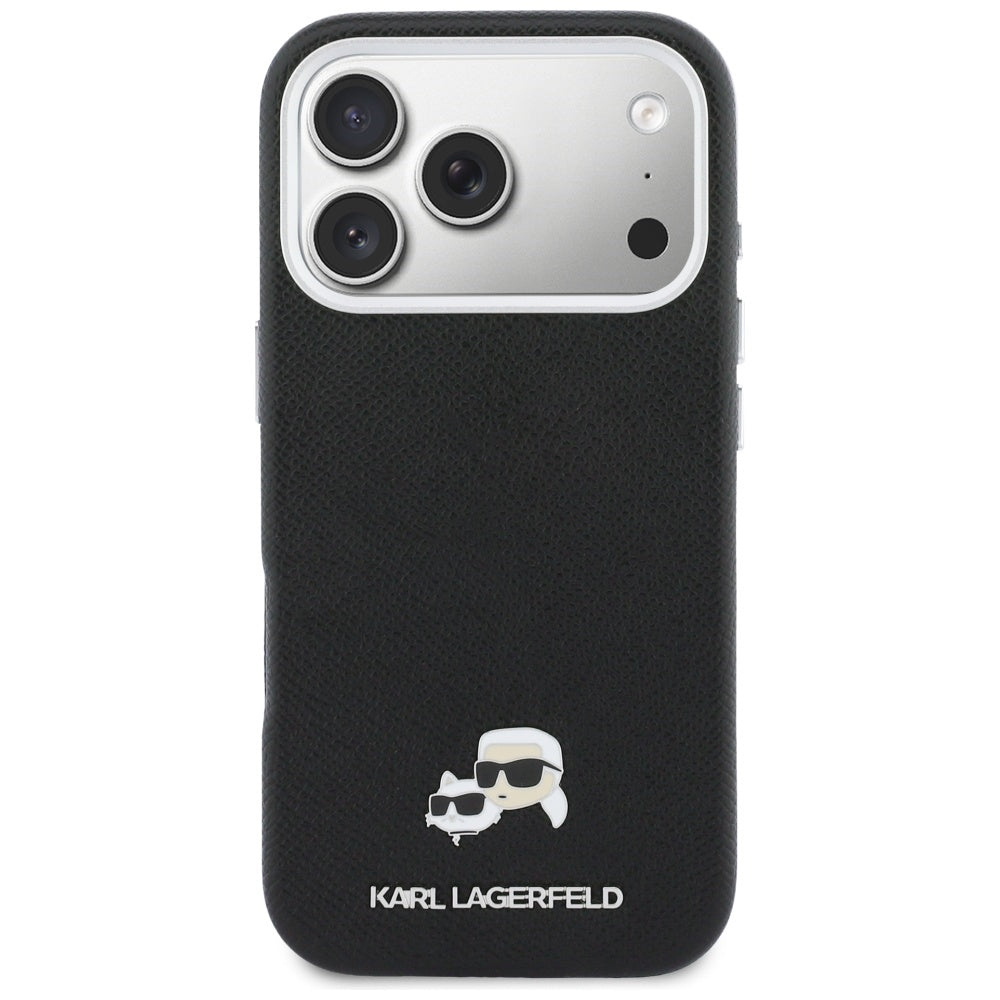 MagSafe Case for Apple iPhone 17 Pro, Karl Lagerfeld, Karl & Choupette Head's Pin, Black