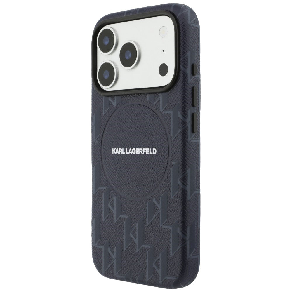 MagSafe hoes voor Apple iPhone 17 Pro, Karl Lagerfeld, KL Monogram Logo, Blauw