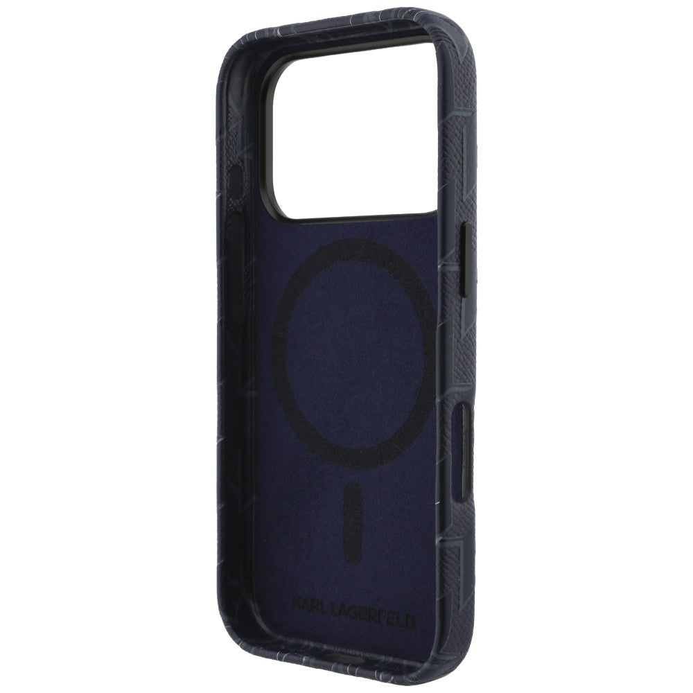 MagSafe hoes voor Apple iPhone 17 Pro, Karl Lagerfeld, KL Monogram Logo, Blauw
