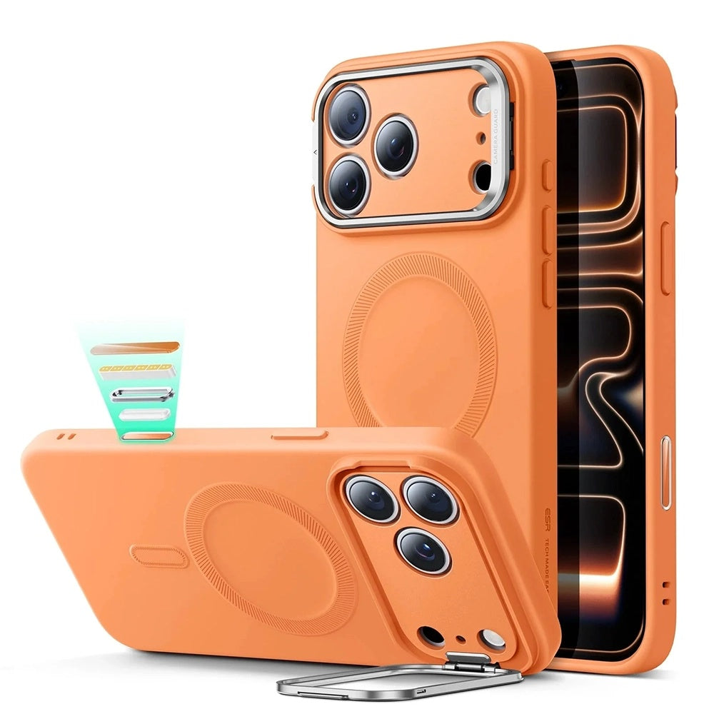 MagSafe hoesje voor Apple iPhone 17 Pro Max, ESR, Cloud Soft Kickstand, Oranje