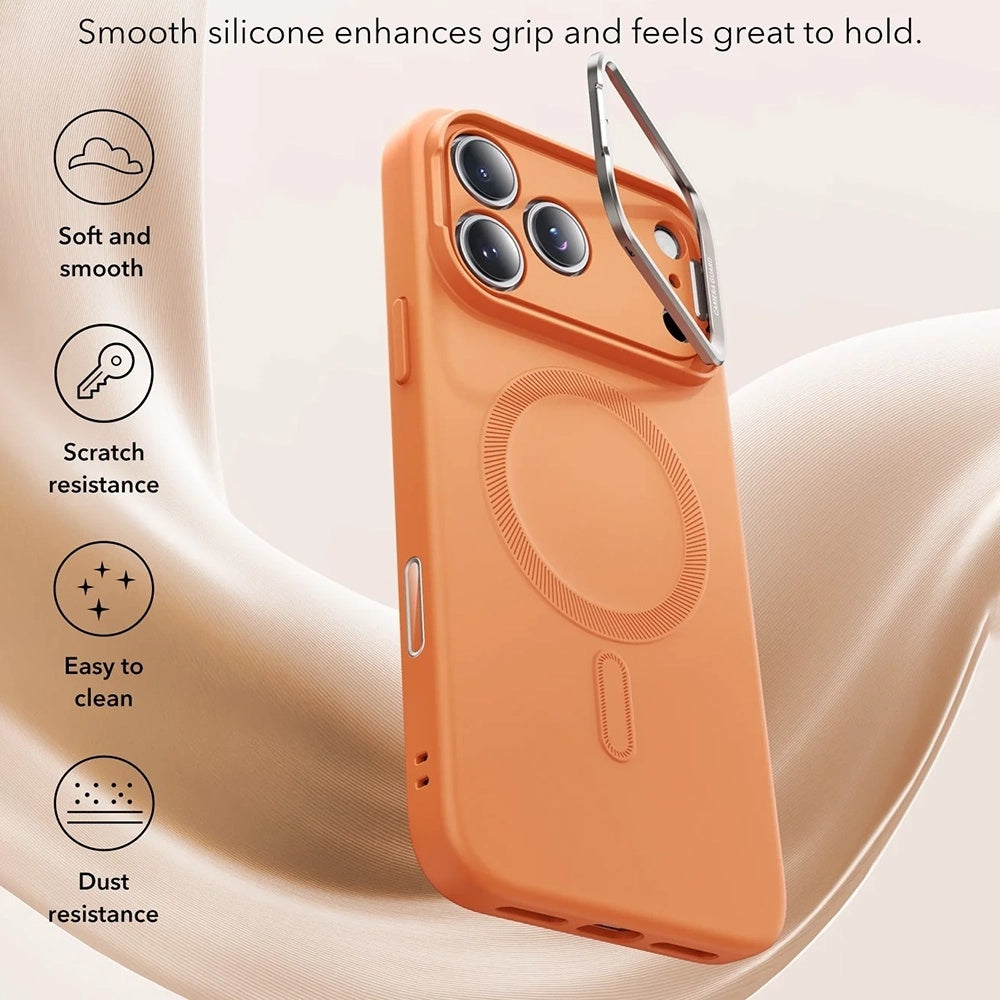 MagSafe hoesje voor Apple iPhone 17 Pro Max, ESR, Cloud Soft Kickstand, Oranje
