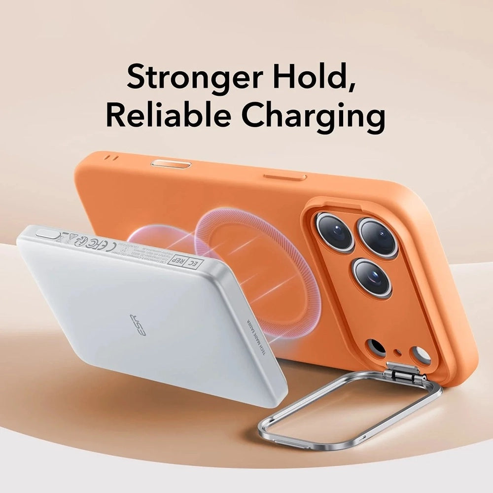 MagSafe hoesje voor Apple iPhone 17 Pro Max, ESR, Cloud Soft Kickstand, Oranje