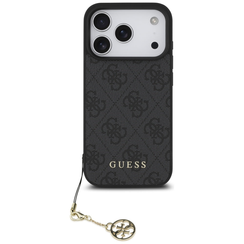 MagSafe Case for Apple iPhone 17 Pro Max, Guess, 4G Charm Cradle, Black