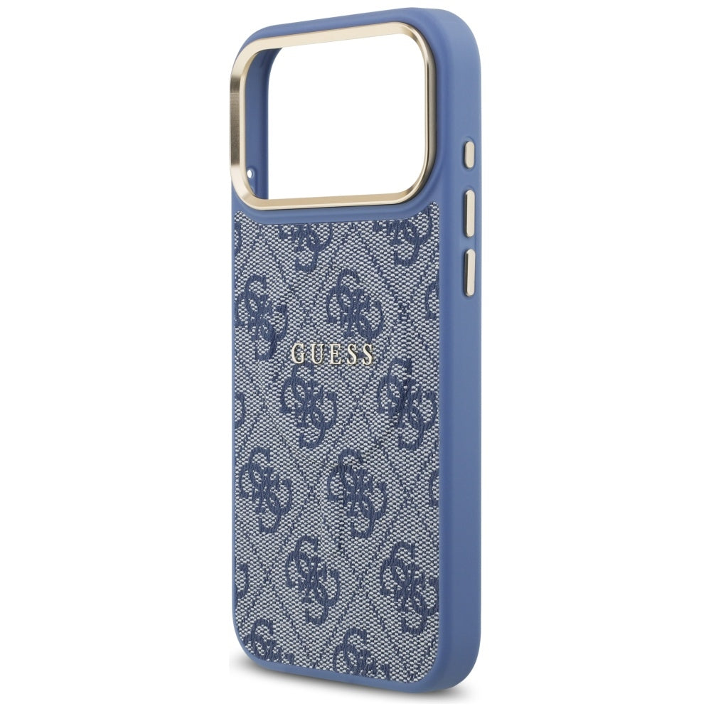MagSafe hoesje voor Apple iPhone 17 Pro Max, Guess, 4G Classic, Blauw