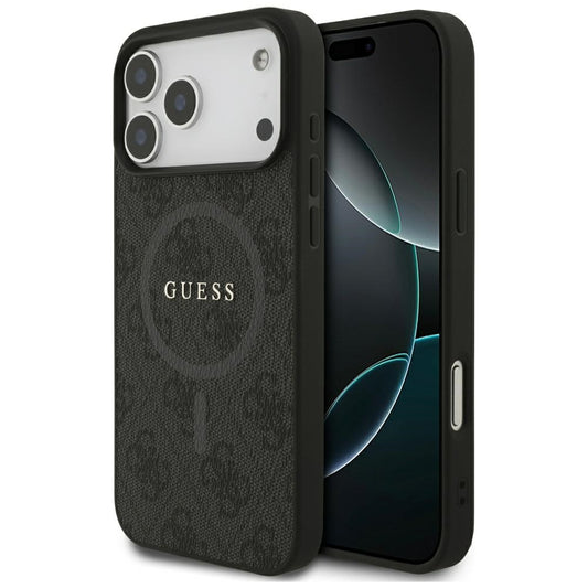MagSafe hoesje voor Apple iPhone 17 Pro Max, Guess, 4G Ring Classic Logo, Zwart