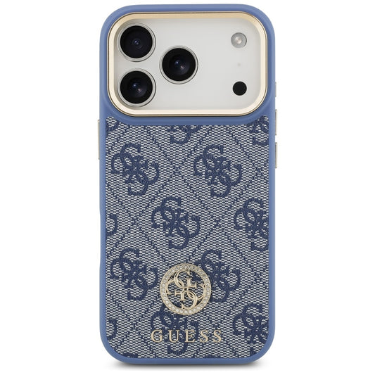 MagSafe hoesje voor Apple iPhone 17 Pro Max, Guess, 4G Strass Logo, Blauw