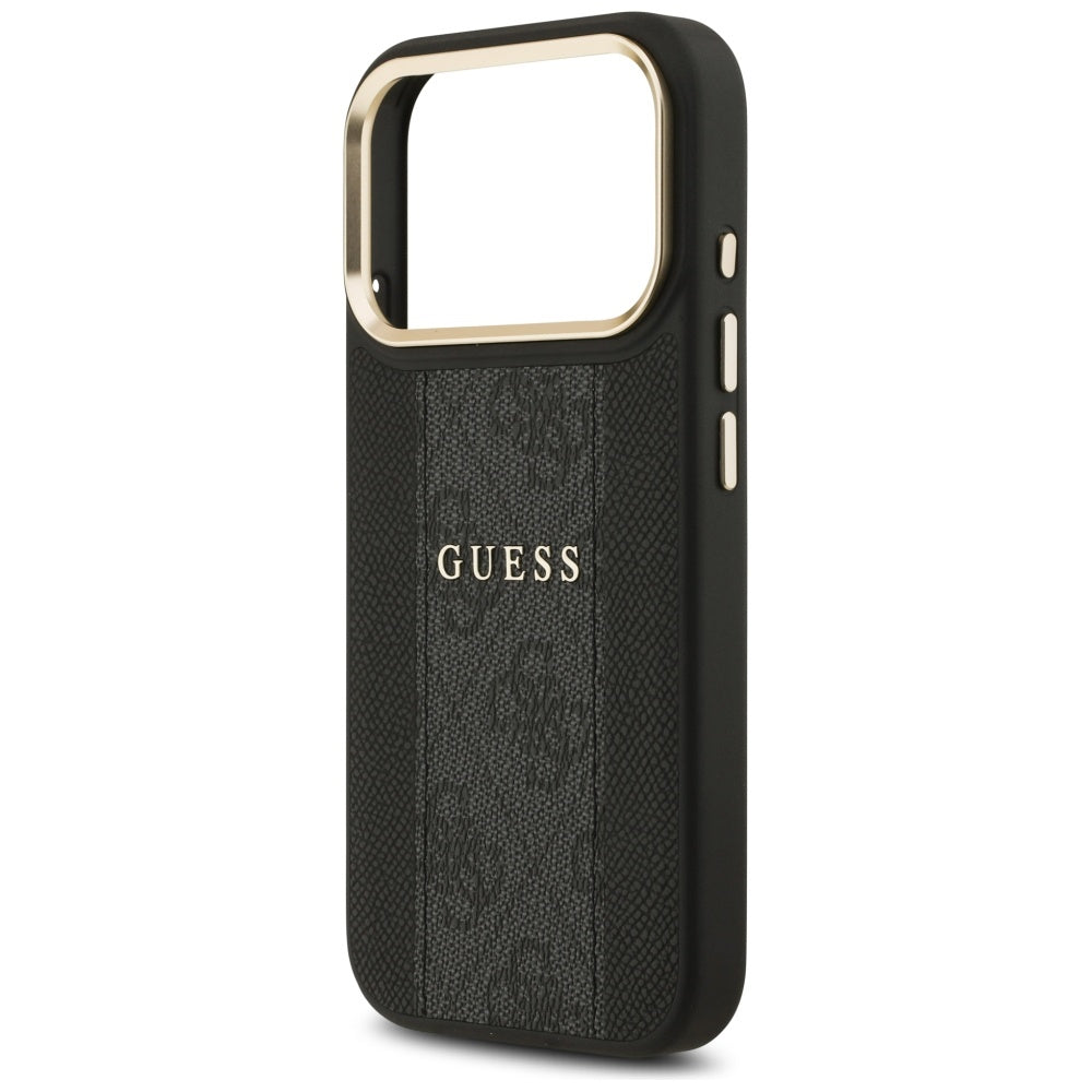MagSafe hoesje voor Apple iPhone 17 Pro Max, Guess, 4G Stripe, Zwart