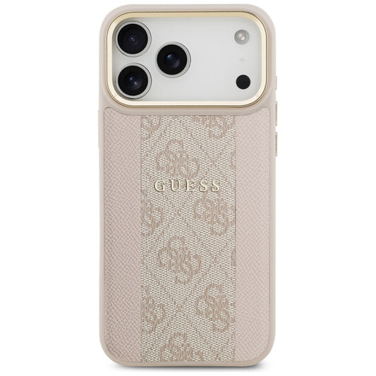 MagSafe hoesje voor Apple iPhone 17 Pro Max, Guess, 4G Stripe, Roze
