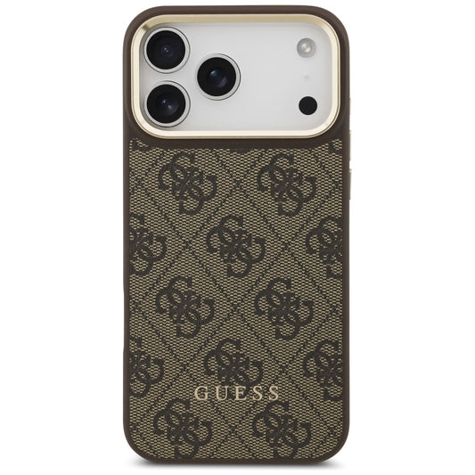 MagSafe hoesje voor Apple iPhone 17 Pro Max, Guess, Cardslot 4G, Bruin