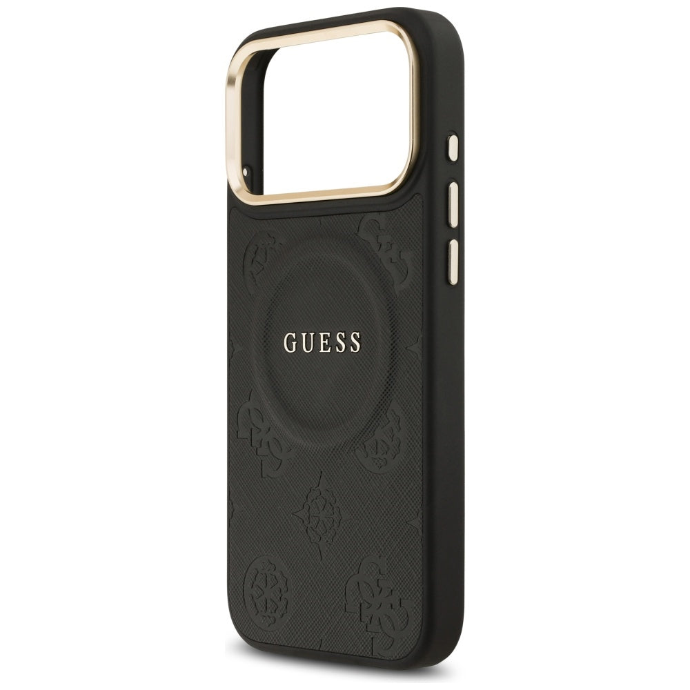 MagSafe hoesje voor Apple iPhone 17 Pro Max, Guess, Peony Hot Stamp, Zwart
