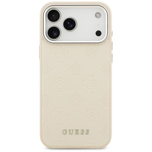 MagSafe hoesje voor Apple iPhone 17 Pro Max, Guess, Peony Hot Stamp Script, Beige
