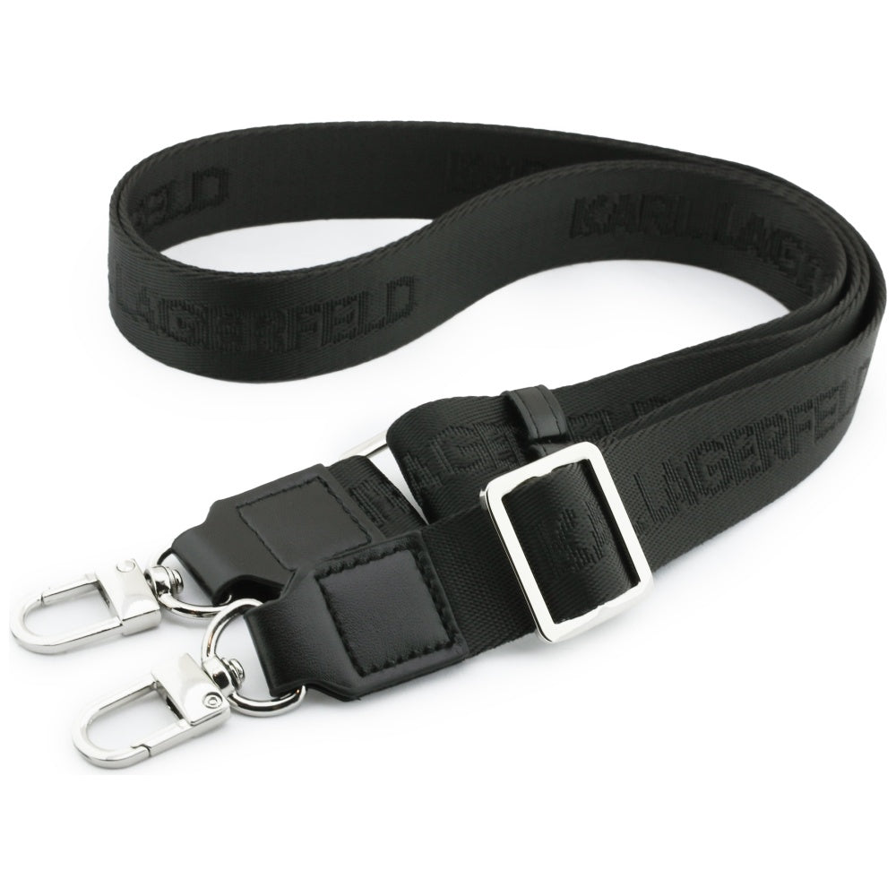 MagSafe hoes voor Apple iPhone 17 Pro Max, Karl Lagerfeld, Big Strap Choupette Metal Logo, Zwart