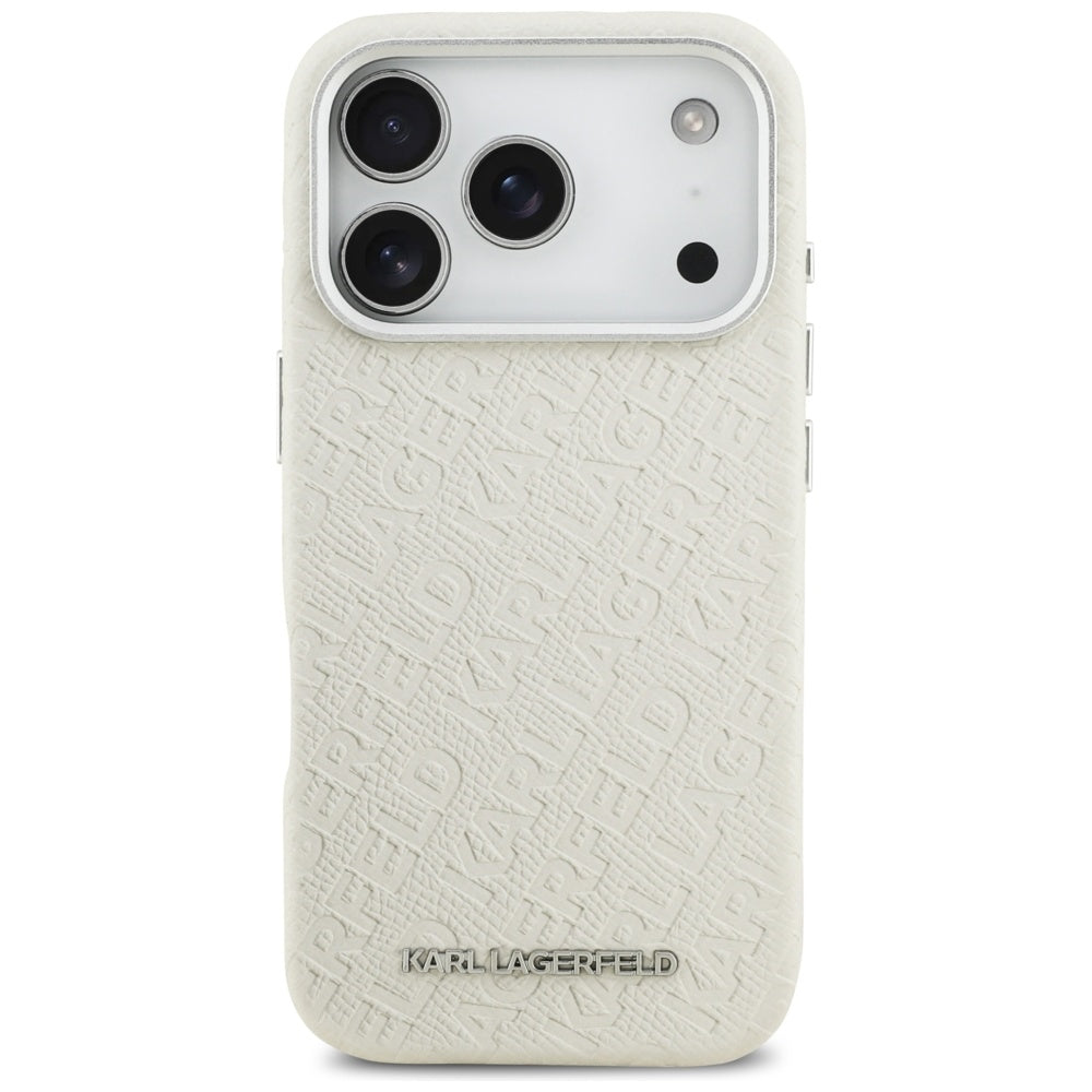 MagSafe hoes voor Apple iPhone 17 Pro Max, Karl Lagerfeld, FW Stamped Karl, Beige
