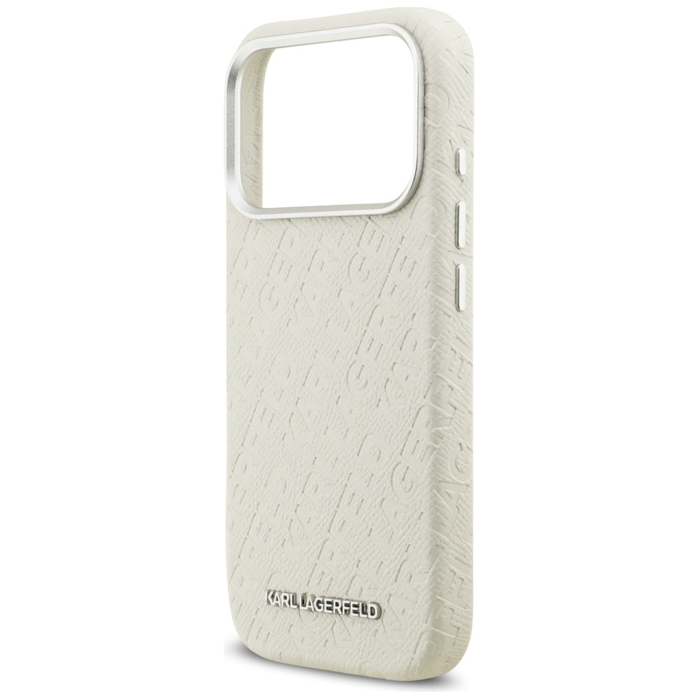MagSafe hoes voor Apple iPhone 17 Pro Max, Karl Lagerfeld, FW Stamped Karl, Beige