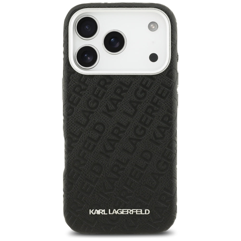 MagSafe hoes voor Apple iPhone 17 Pro Max, Karl Lagerfeld, FW Stamped Karl, Zwart