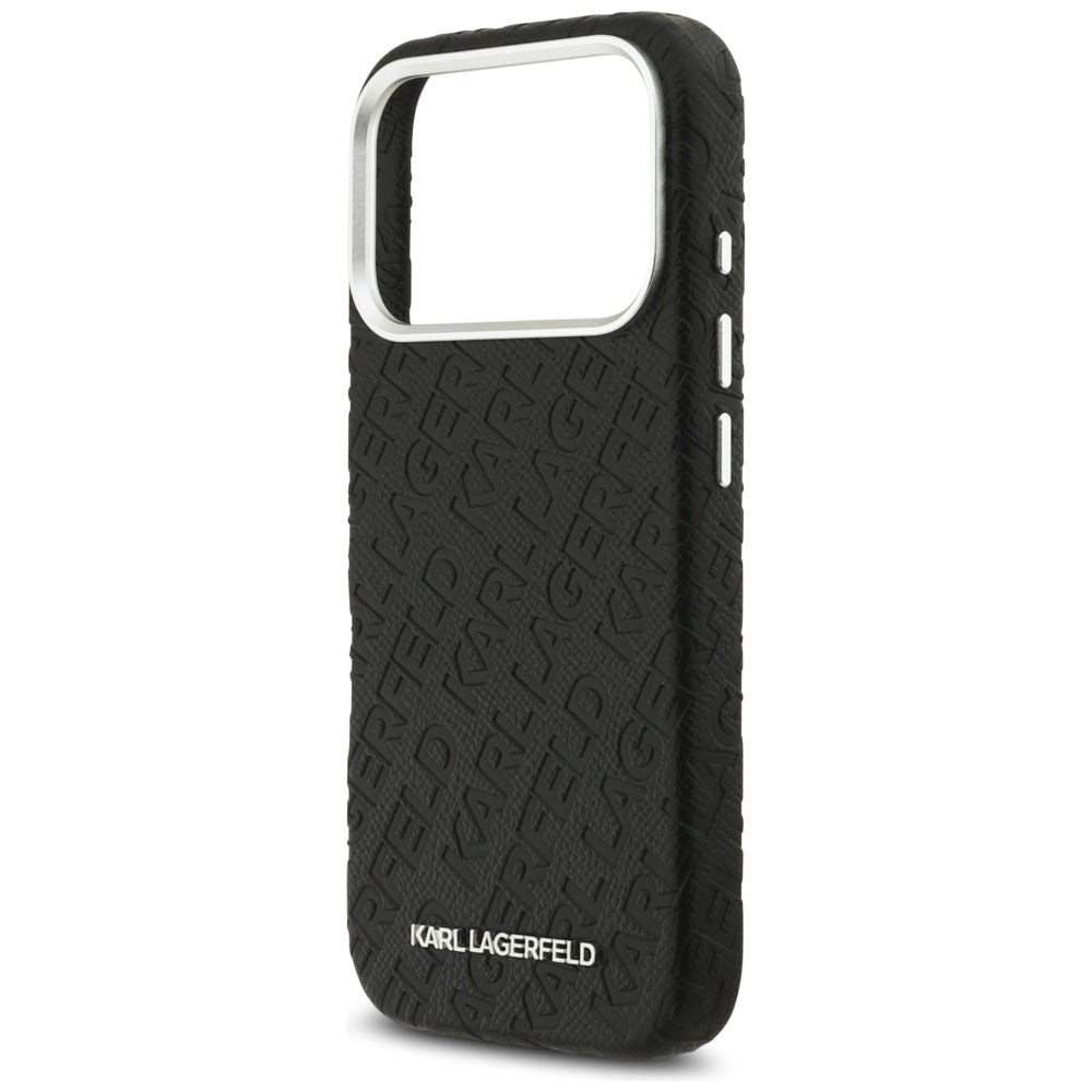 MagSafe hoes voor Apple iPhone 17 Pro Max, Karl Lagerfeld, FW Stamped Karl, Zwart